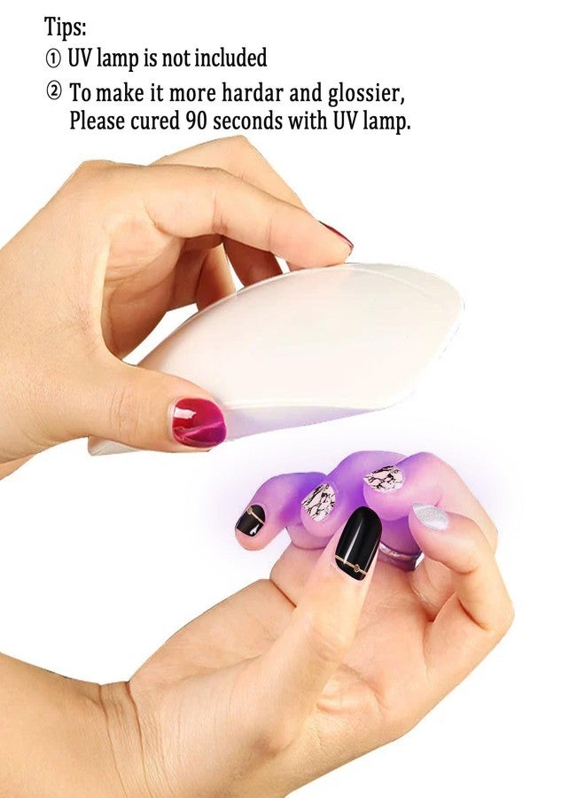 JERCLITY 2 Sheets 32pcs Semi Cured Gel Nail Strips, Gel Nail Wraps Needed LED Lamp to Cured, Ease to Use and Removal, Come with 2 Prep Pads,1 Nail File,1 Wooden Cuticle Stick(Milky+Marbling) - Image 3